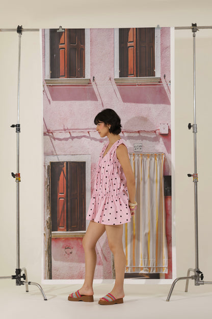 Blush Bean Polka Dress