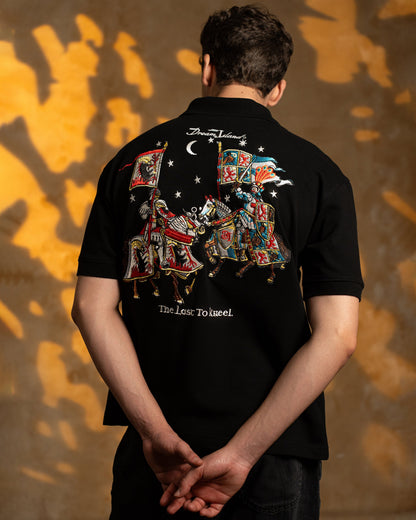 THE RECKONING POLO T-SHIRT - BLACK