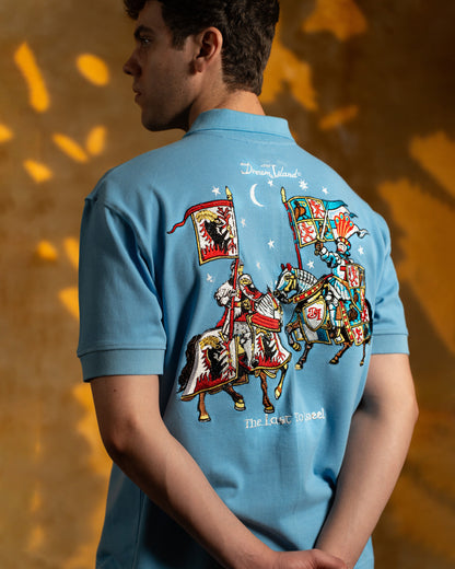 THE RECKONING POLO T-SHIRT - BLUE