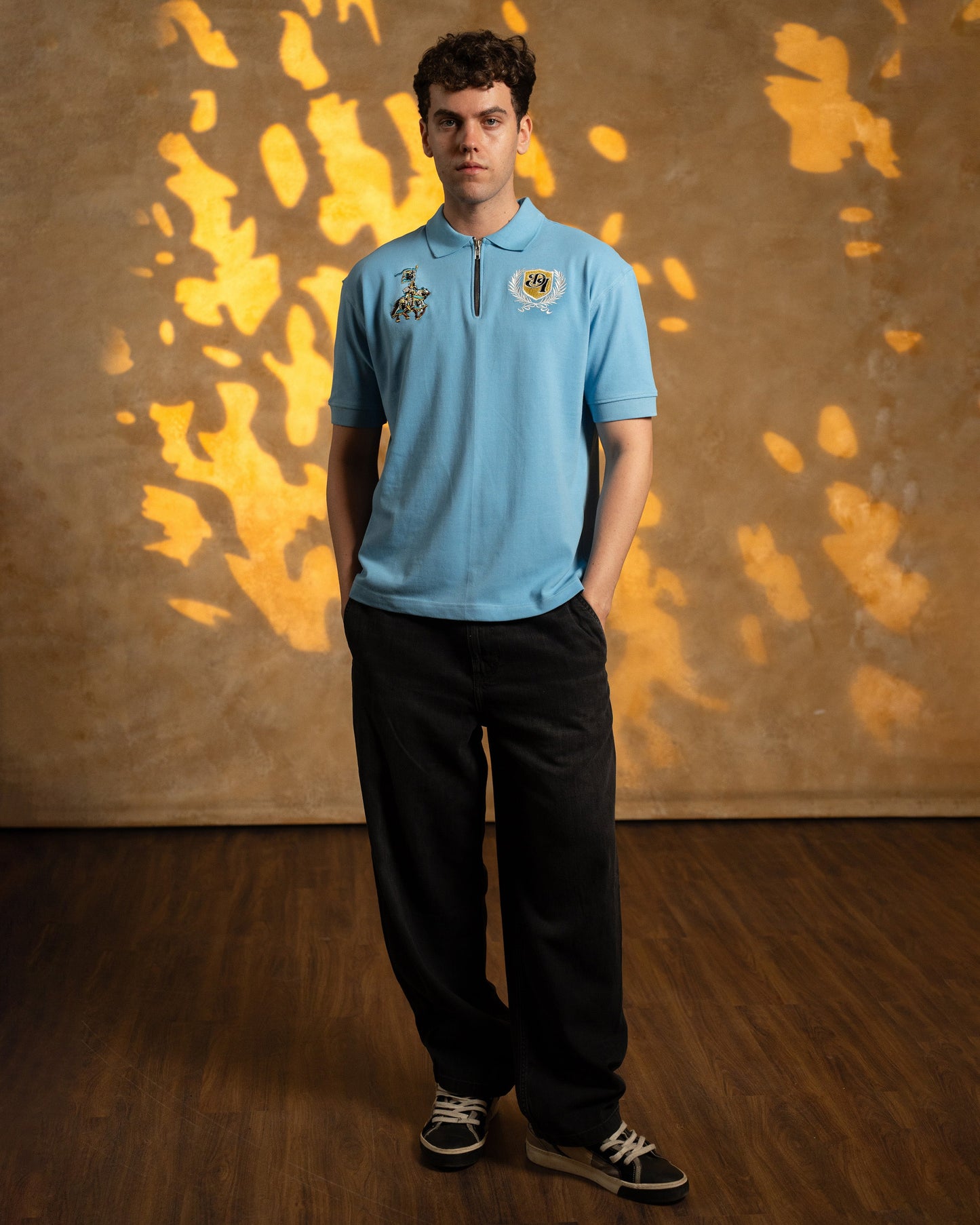 THE RECKONING POLO T-SHIRT - BLUE
