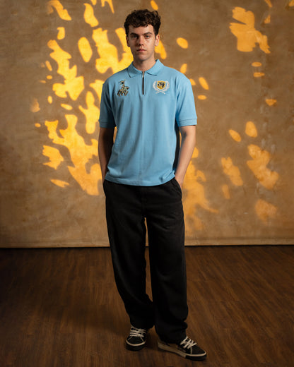 THE RECKONING POLO T-SHIRT - BLUE