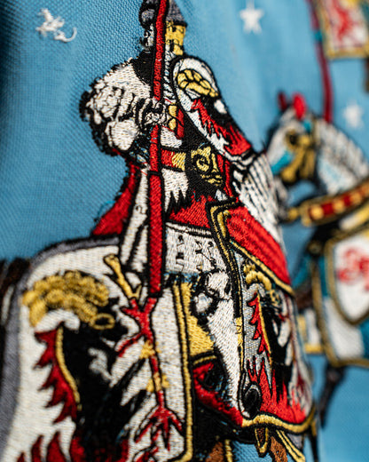 THE RECKONING POLO T-SHIRT - BLUE