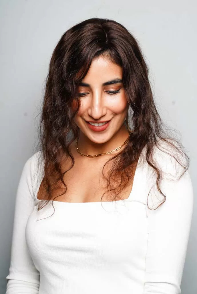 Au Naturel Wavy Curly Scalp Topper â Silk Base Hair Topper | Nish Hair