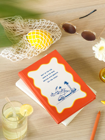 Driving into Sunsets | A5 Hardcover Notebook | Aligning Dots at Broadway