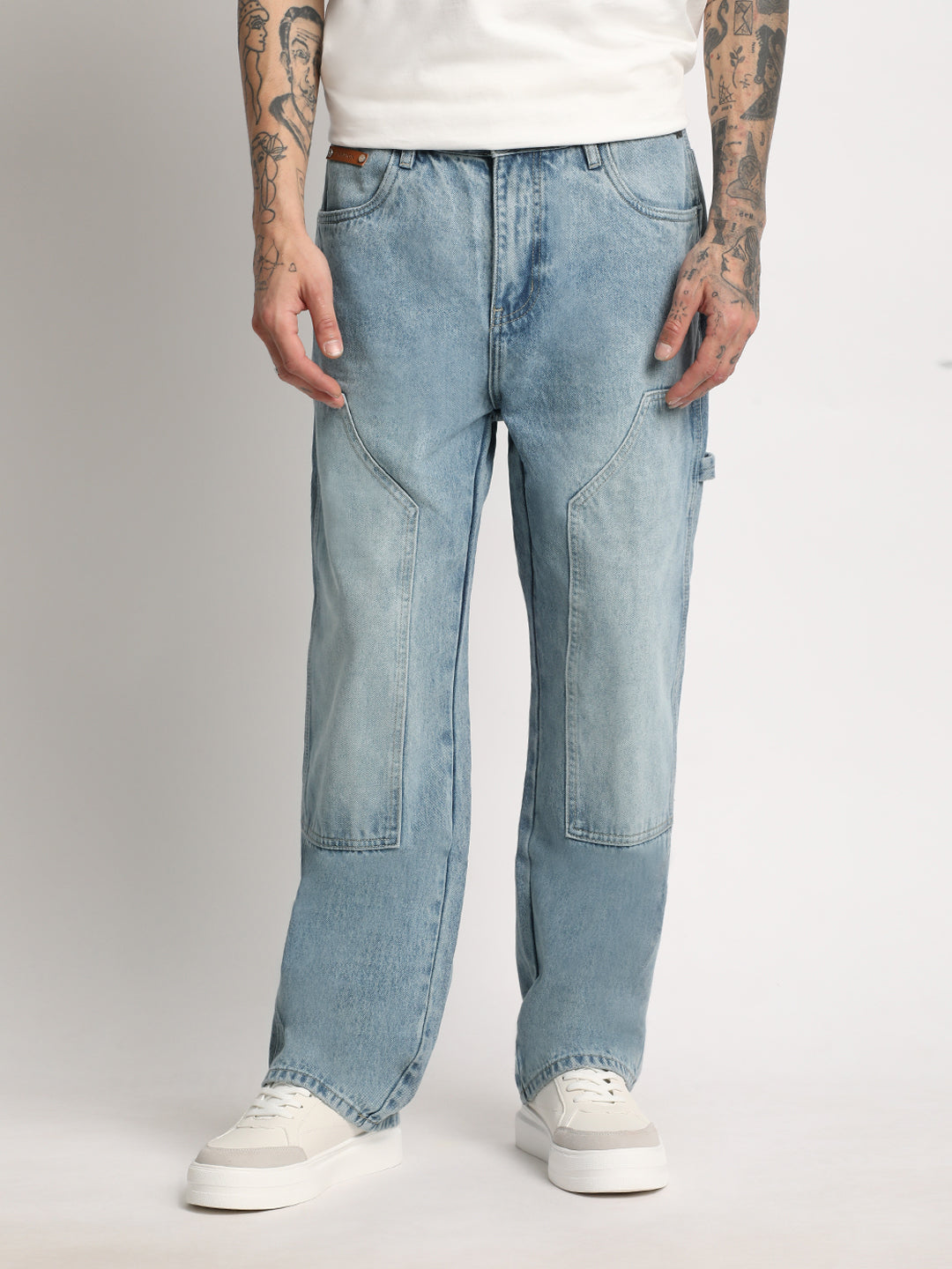 Men Solid Mid Rise Jean DNM-FLONE-BL