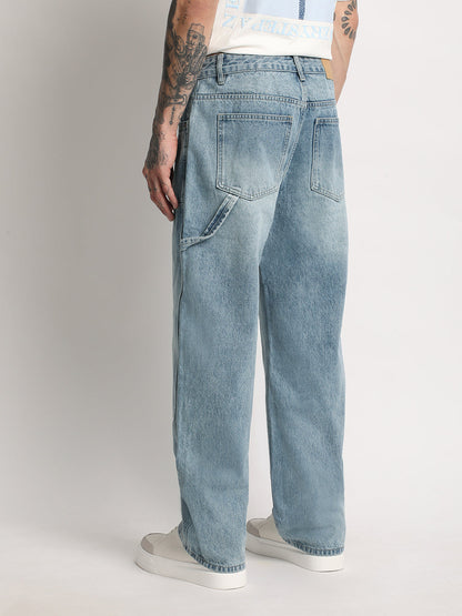 Men Solid Mid Rise Jean DNM-FLONE-BL