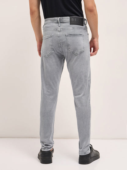 Men's Solid Skinny Fit Jeans DNM-KORAL-GY