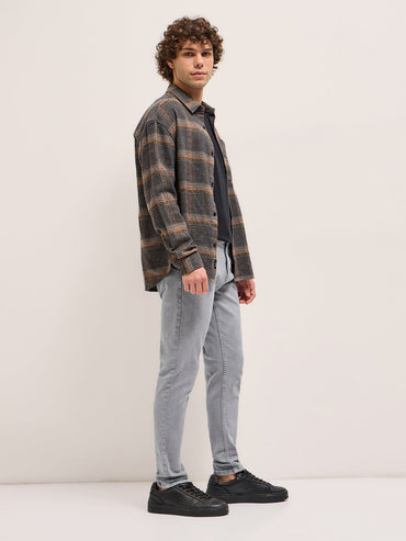 Men's Solid Skinny Fit Jeans DNM-KORAL-GY