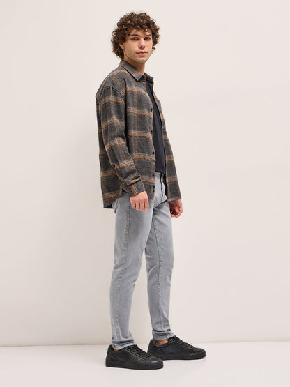 Men's Solid Skinny Fit Jeans DNM-KORAL-GY