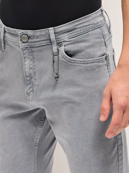 Men's Solid Skinny Fit Jeans DNM-KORAL-GY