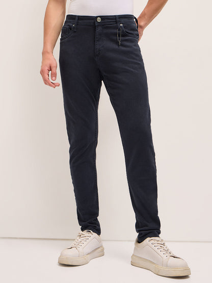 Men's Solid Skinny Fit Jeans DNM-OSAKI-BL