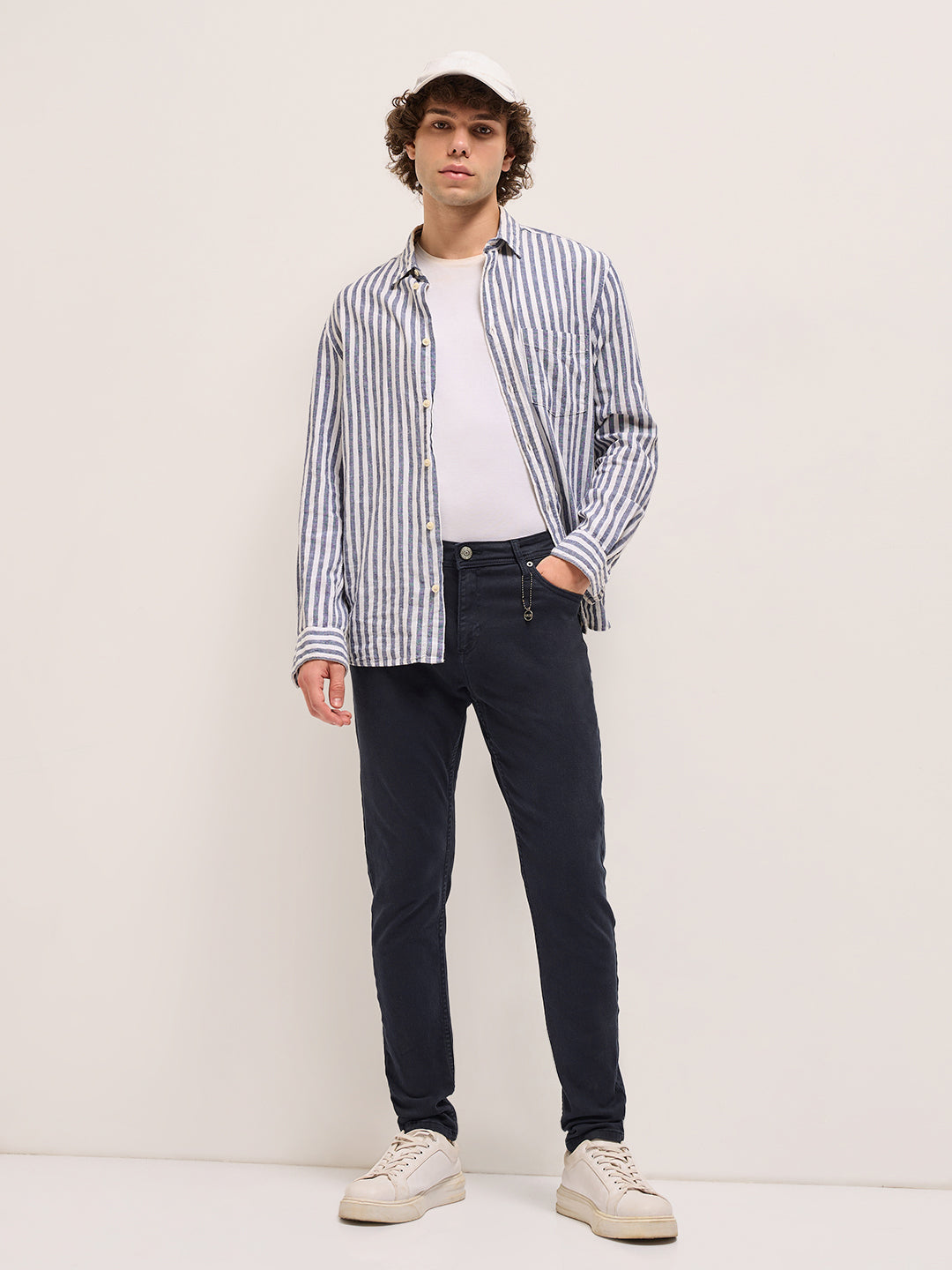 Men's Solid Skinny Fit Jeans DNM-OSAKI-BL