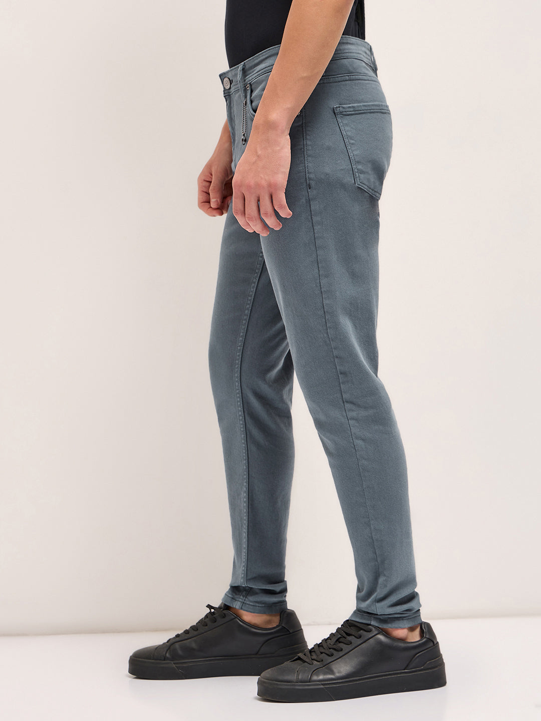 Men's Solid Skinny Fit Jeans DNM-VEREX-BL