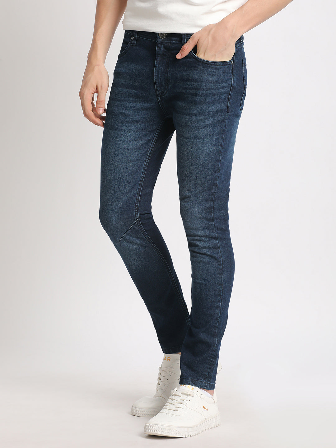 Men Blue Solid Skinny Fit Jean DNM-XINA-BL