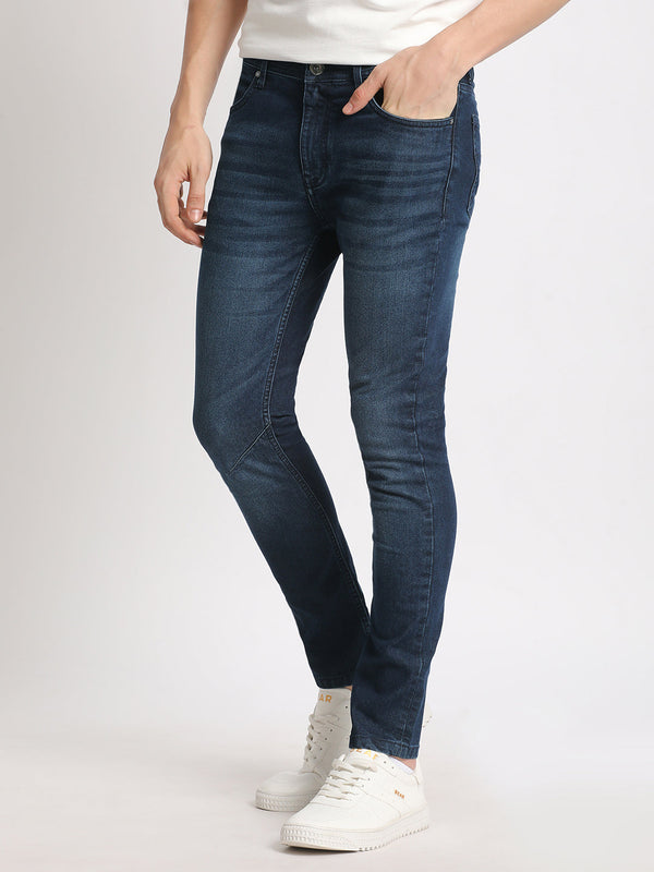 Men Blue Solid Skinny Fit Jean DNM-XINA-BL
