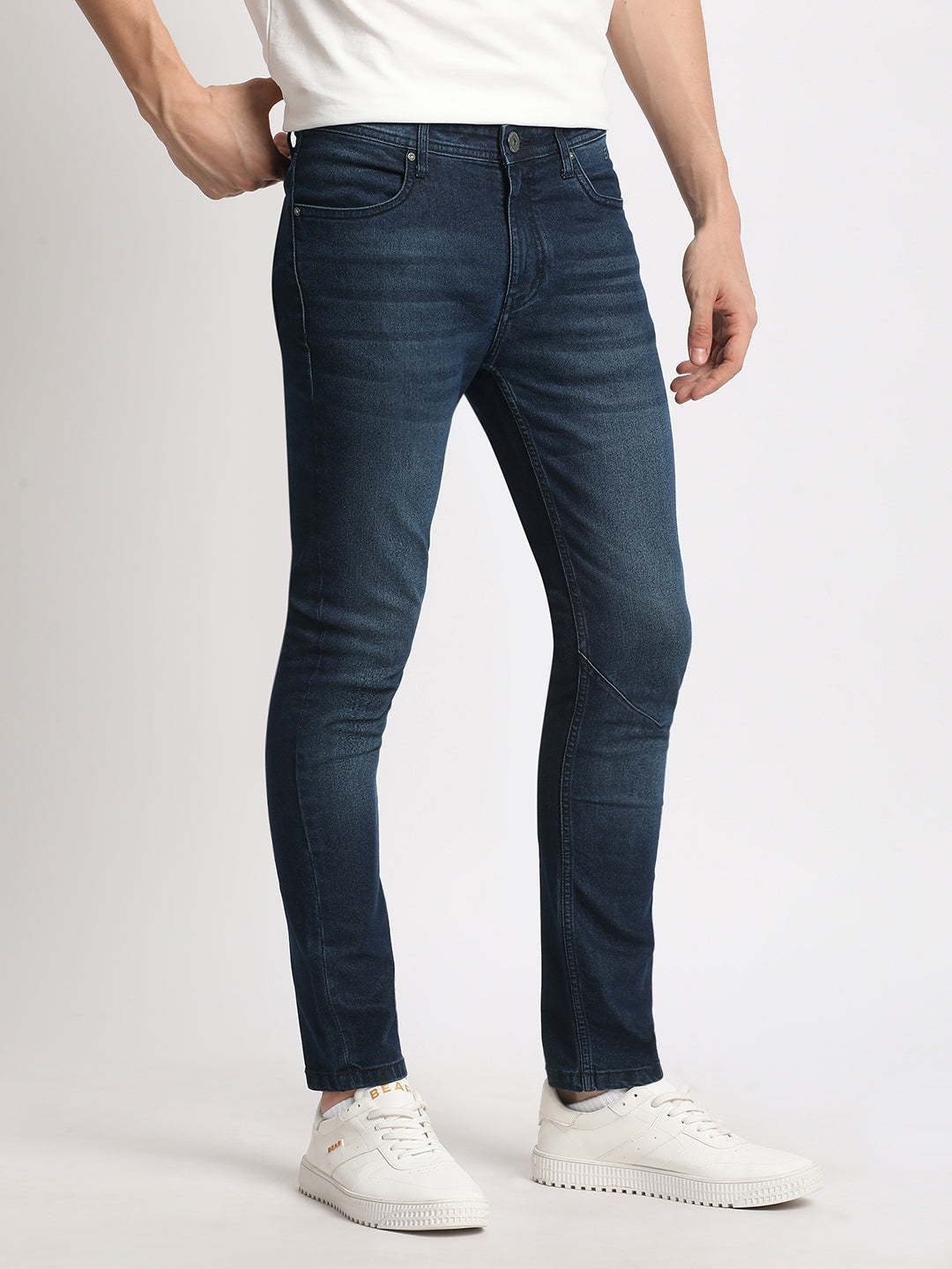 Men Blue Solid Skinny Fit Jean DNM-XINA-BL