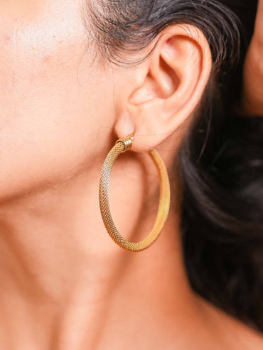 Classic Thick Large Hoop Earrings | Nish Hair X Evil Eye Jewel