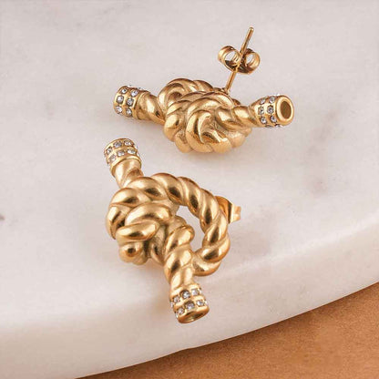 Golden Mariner Knot Studs