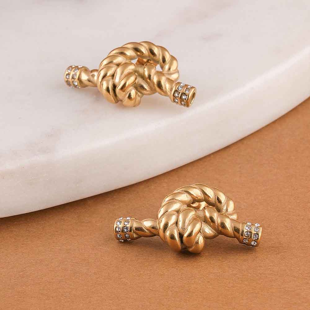 Golden Mariner Knot Studs
