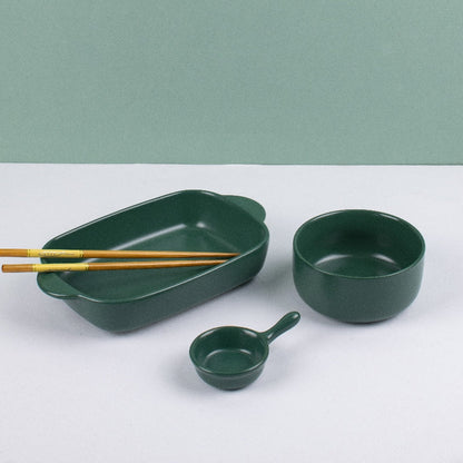 Meraz Emerald Green Serving Set (4 Pcs)