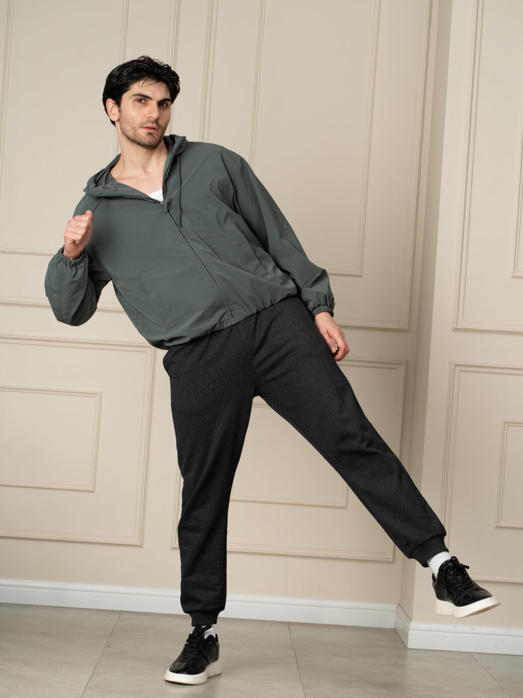 Soren Black Tapered Fit Joggers