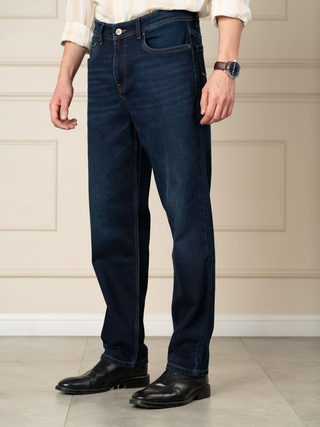 The Pant Project Venice Indigo Whiskered Relaxed Fit Jeans
