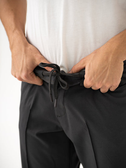 Pewter Grey Relaxed Fit Korean Pintuck Pants