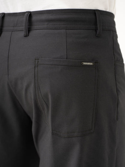 Pewter Grey Relaxed Fit Korean Pintuck Pants