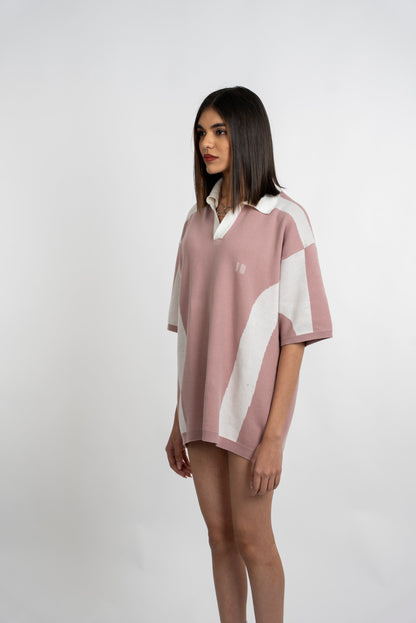 Mauve Knit Polo