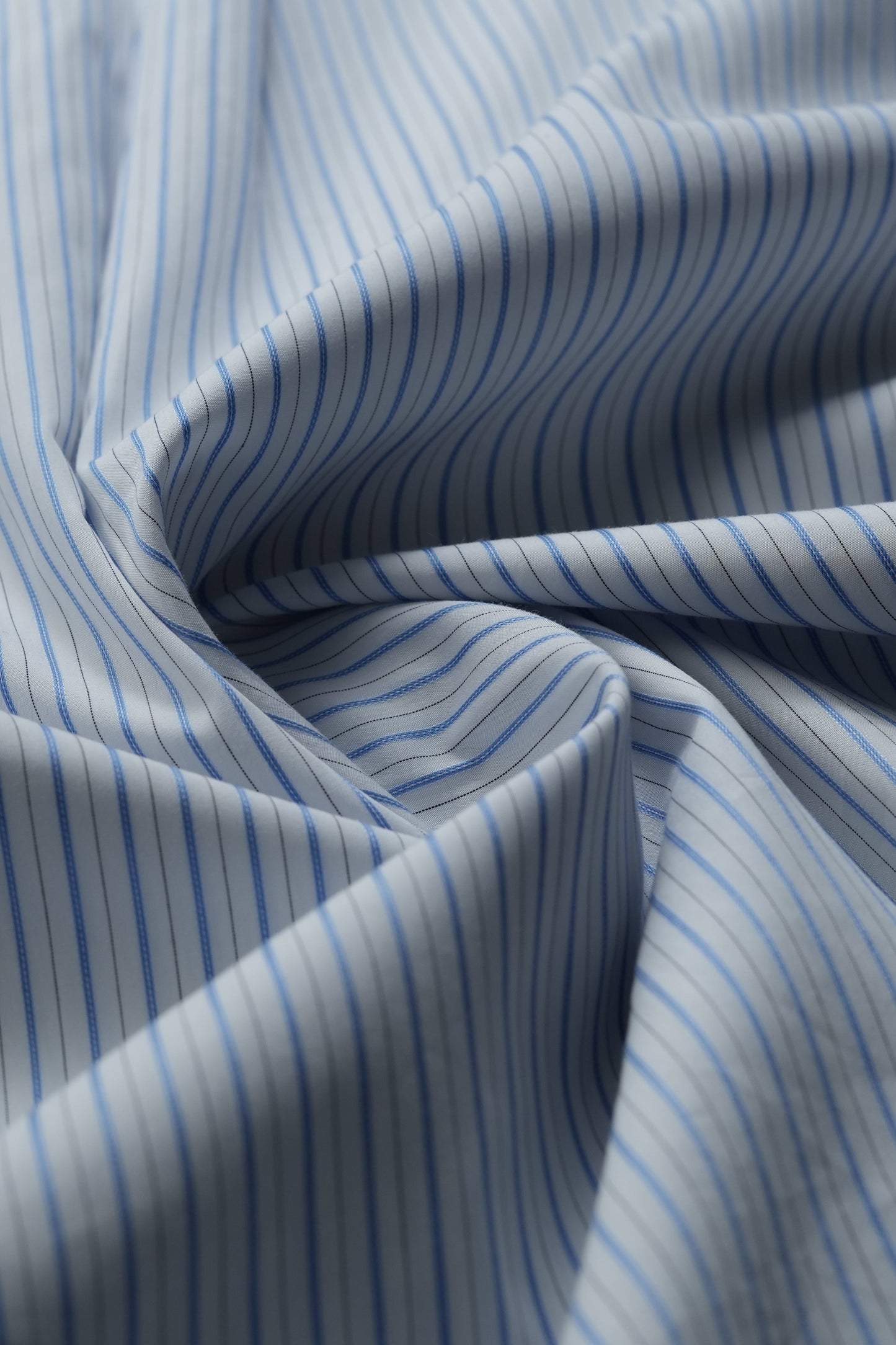 Blue Regular Fit Striped Formal Cotton Shirt for Men (CENOR)