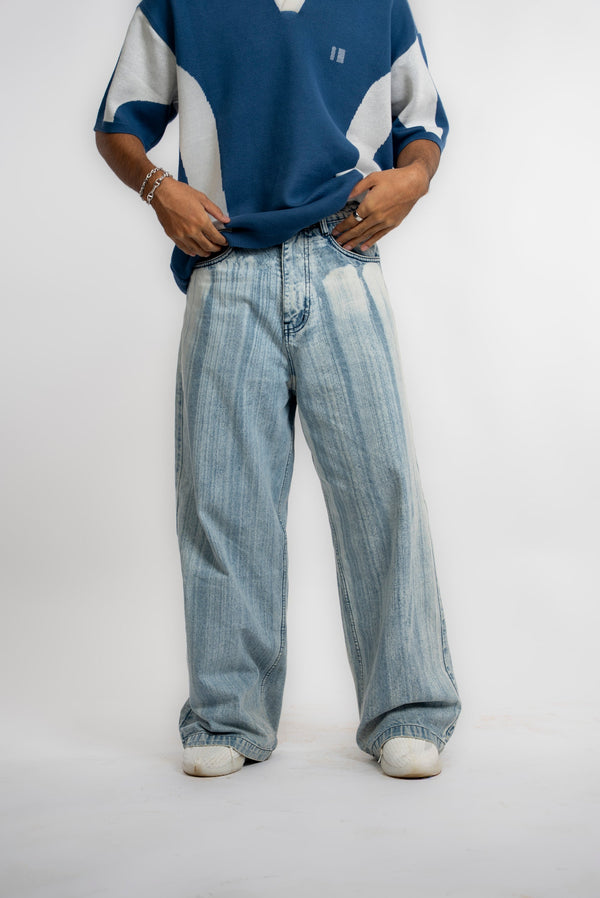 Light Blue Brussed Baggy