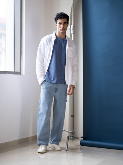 Oasis Blue Baggy Fit Jeans