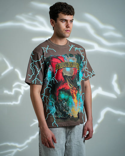 WORLD TOUR T-SHIRT - BROWN