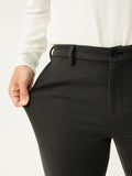 Belfast Black Checks Slim Fit Power Stretch Pants