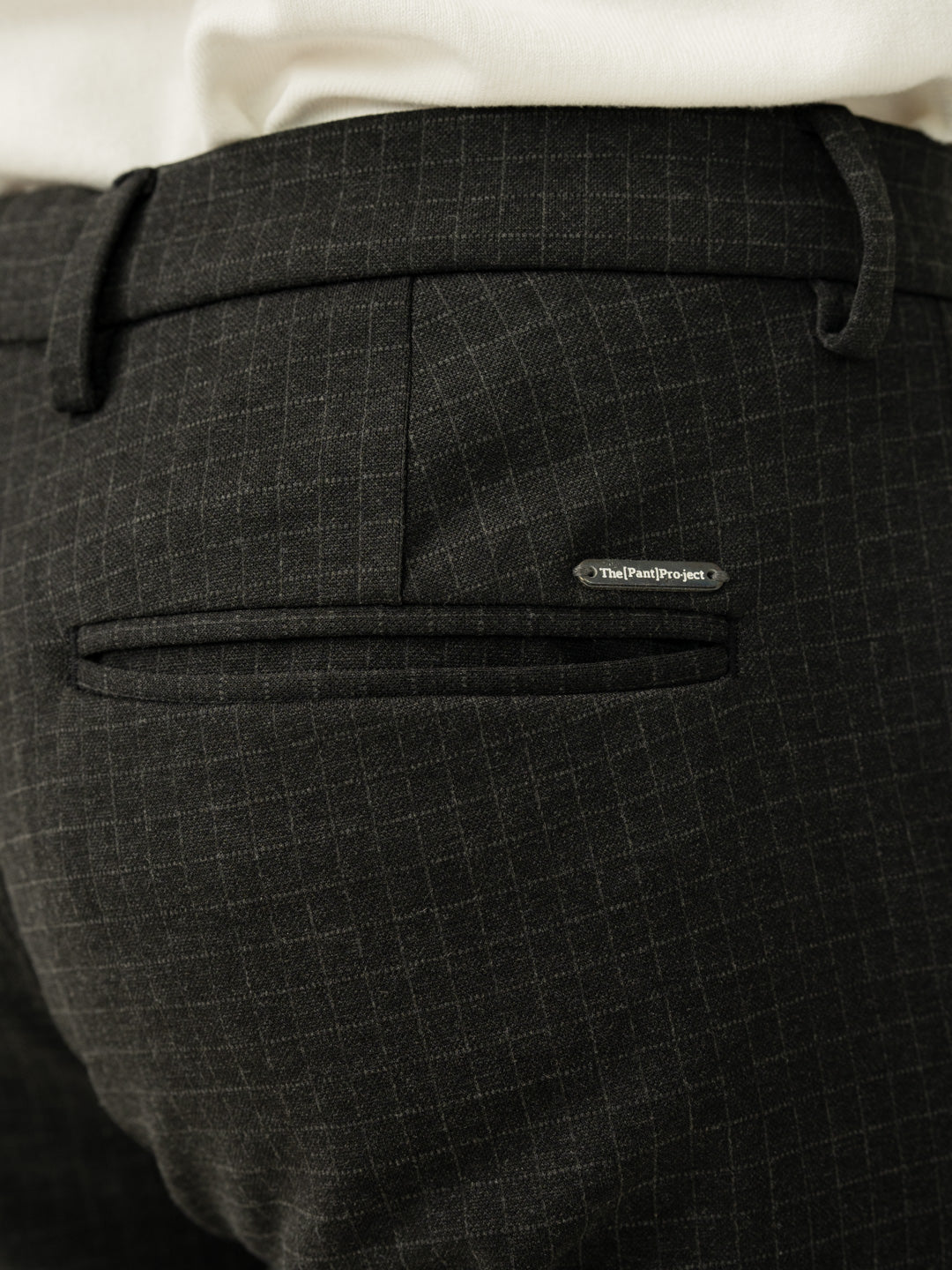 Belfast Black Checks Slim Fit Power Stretch Pants