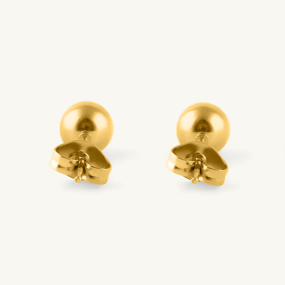 Plain Ball Stud Earrings