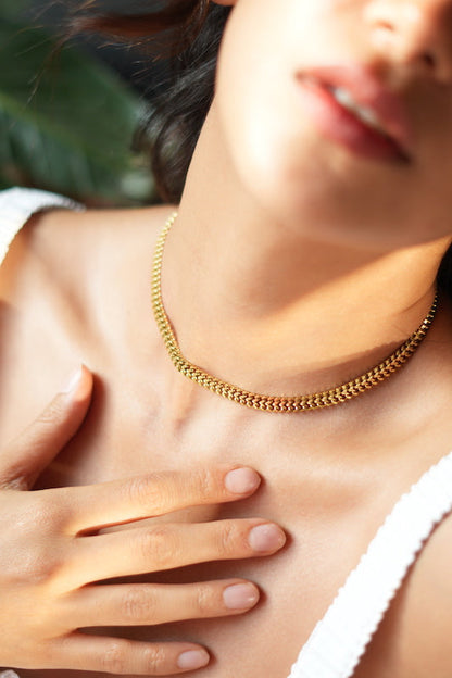 Limited Edition Choker Necklace 18K Gold Plated | Nish Hair X Evil Eye Jewel