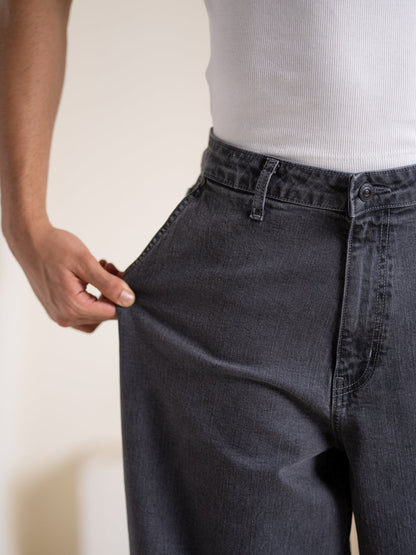 Leadstone Grey Baggy Fit Jeans