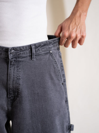 Leadstone Grey Baggy Fit Jeans