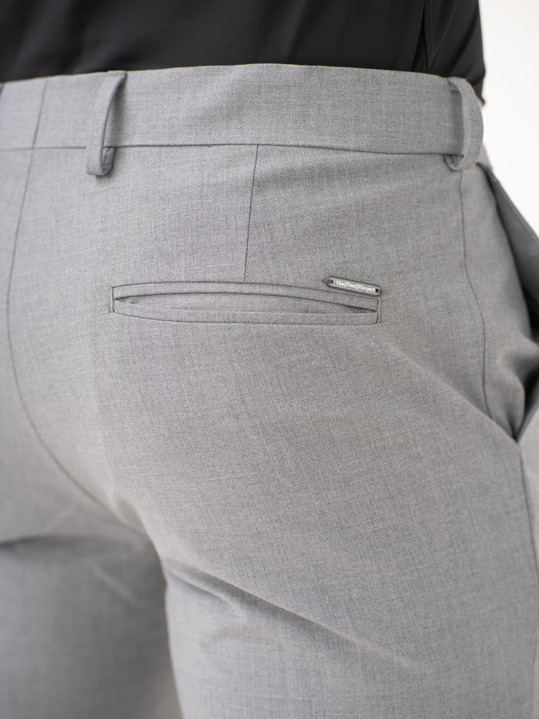 Effortless Grey Slim Fit Stretch Formal Pants