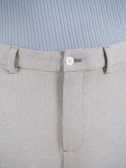 Visual Grey Houndstooth Slim Fit Power Stretch Pants