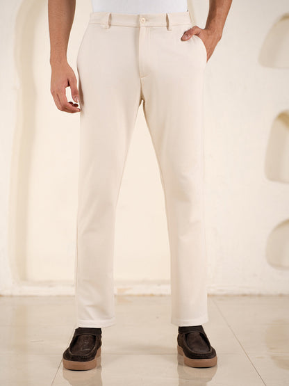 Malai Pants Cream Soft-touch Slim Fit Power-Stretch Pants