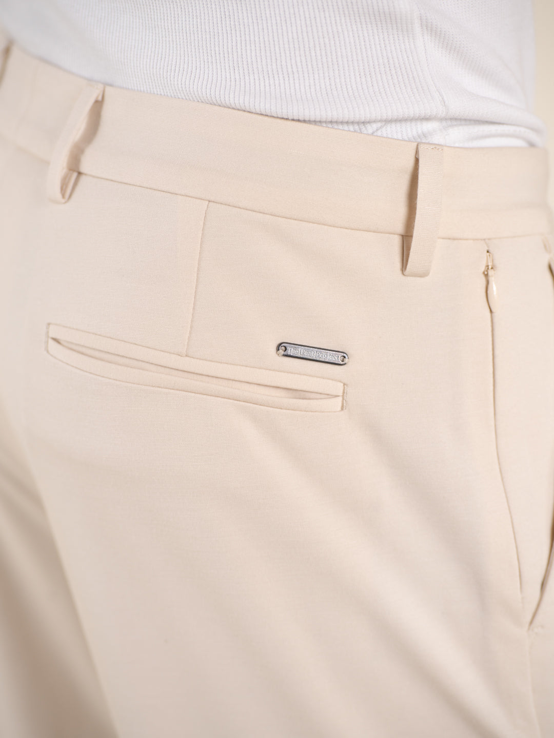Malai Pants Cream Soft-touch Slim Fit Power-Stretch Pants