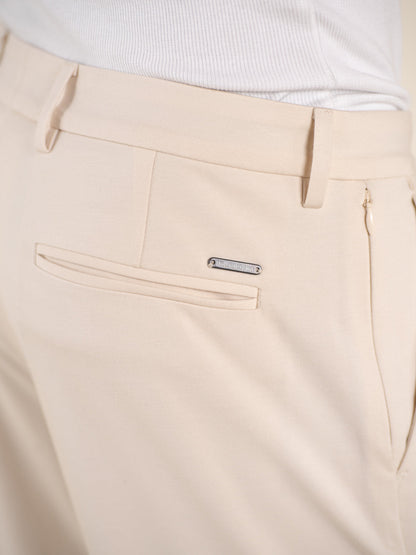 Malai Pants Cream Soft-touch Slim Fit Power-Stretch Pants
