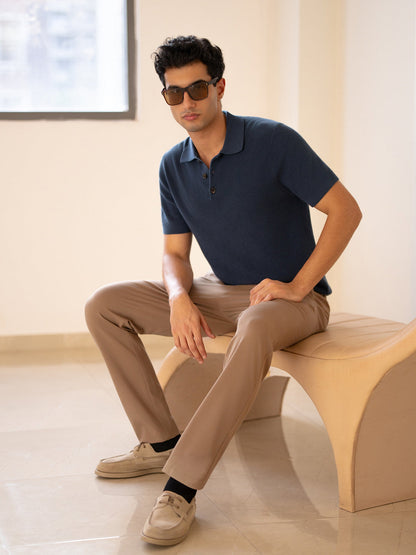 Malai Pants Khaki Soft-touch Slim Fit Power-Stretch Pants