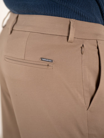Malai Pants Khaki Soft-touch Slim Fit Power-Stretch Pants