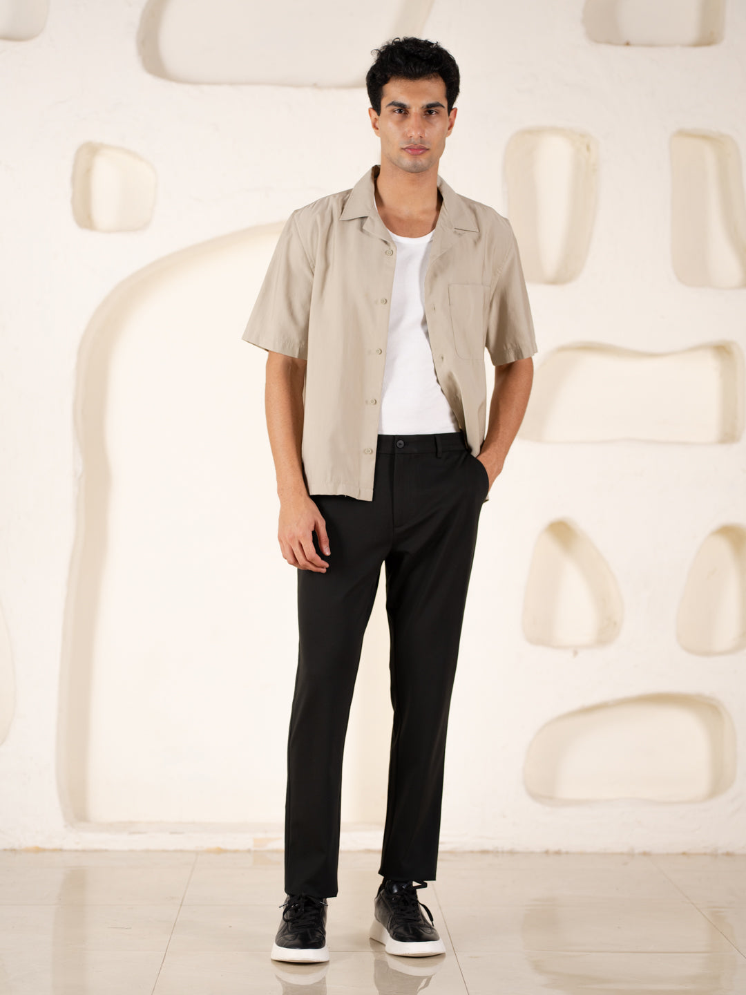 Malai Pants Black Soft-touch Slim Fit Power-Stretch Pants