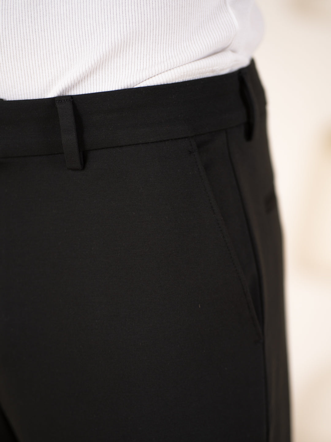 Malai Pants Black Soft-touch Slim Fit Power-Stretch Pants