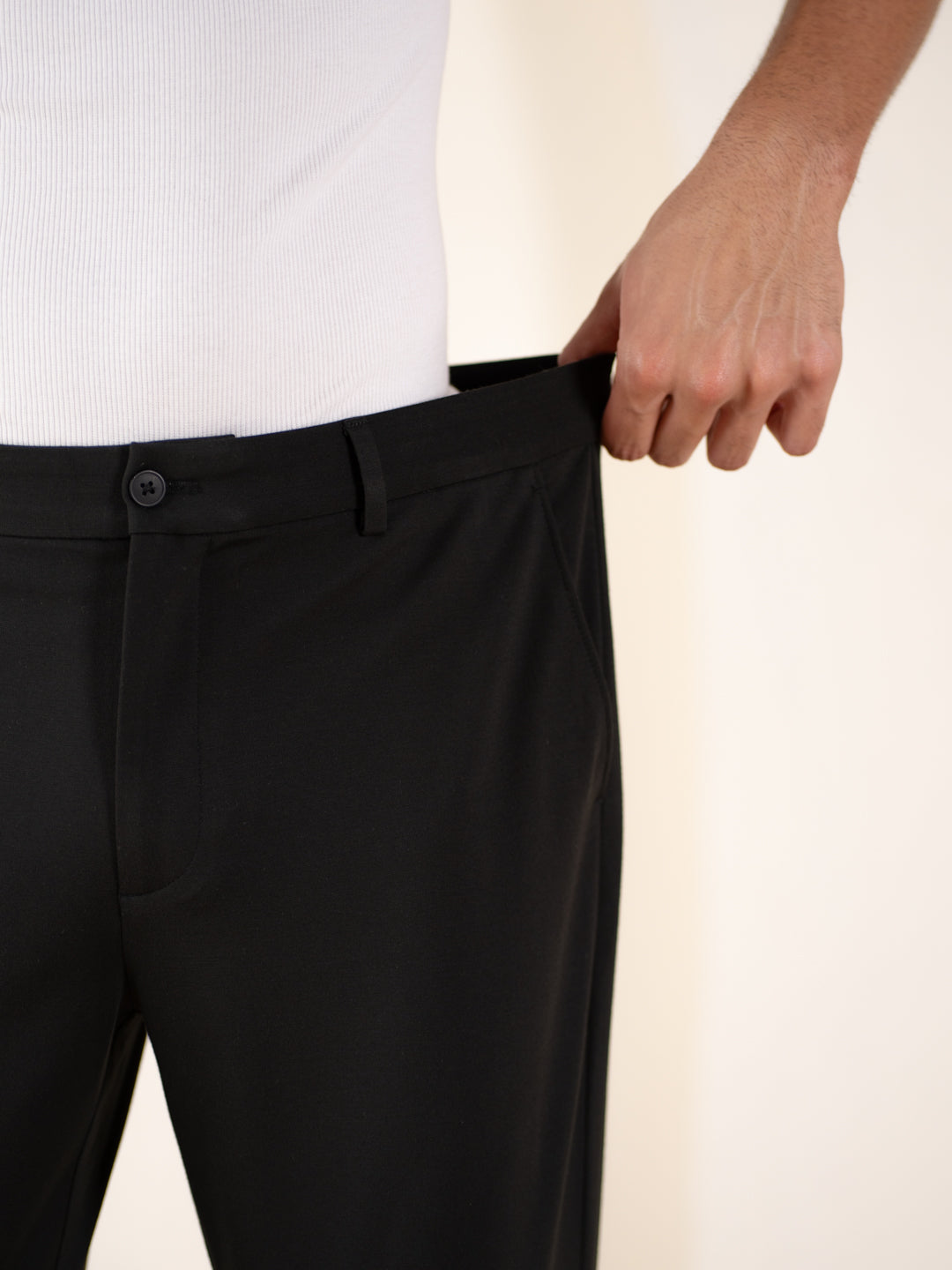Malai Pants Black Soft-touch Slim Fit Power-Stretch Pants