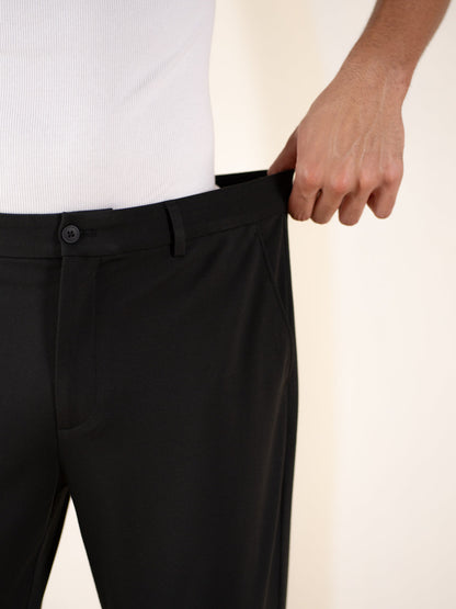 Malai Pants Black Soft-touch Slim Fit Power-Stretch Pants